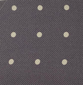 Macclesfield Printed Silk Tie White on Gray MCDT-51
